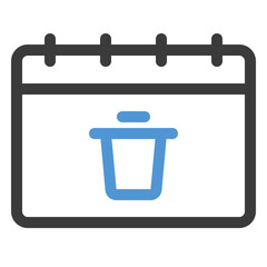 delete event icon in color line style