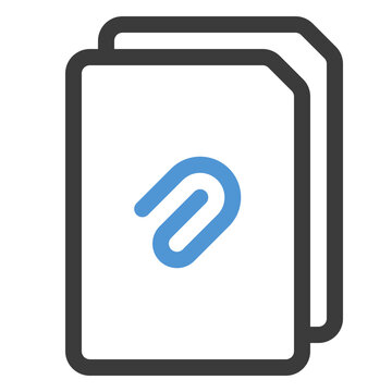 attachment icon in color line style