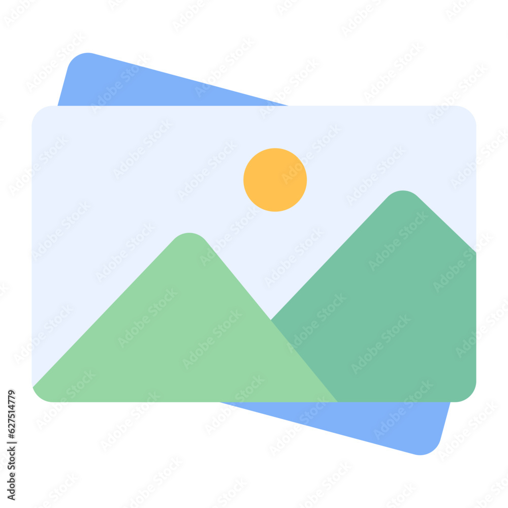 Canvas Prints gallery icon in flat style