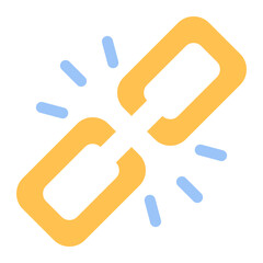 broken link icon in flat style