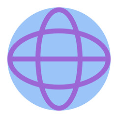 internet icon in flat style