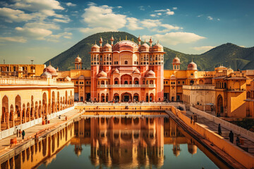 Jaipur India travel destination. Tour tourism exploring.
