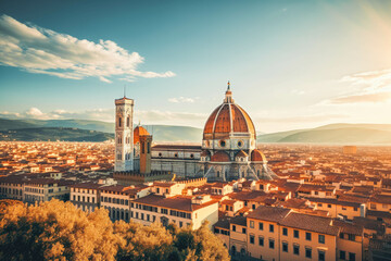 Fototapeta na wymiar Florence Italy travel destination. Tour tourism exploring.
