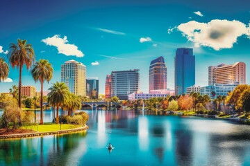 Orlando Florida travel destination. Tour tourism exploring. - obrazy, fototapety, plakaty