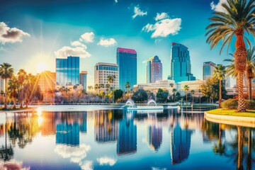 Orlando Florida travel destination. Tour tourism exploring.