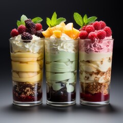 Delicious parfait. Generative AI. 