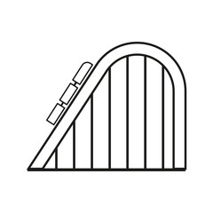 Roller Coaster icon. Vector illustration. EPS 10.