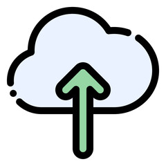 upload icon in flat line style