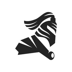 warrior logo template. Icon Illustration Brand Identity. Isolated and flat illustration. Vector graphic