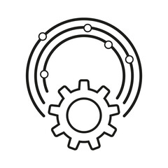 Setting icon. Gear user preference setting. Vector illustration. EPS 10.