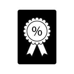 Best price icon. Price sign. Special offer outline icon. Business percent badge with ribbons. Discount icon. Vector illustration. EPS 10.