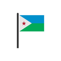 Djibouti flags icon set, Djibouti independence day icon set vector sign symbol