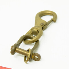 Obraz premium A collection of metal fittings used for leather products