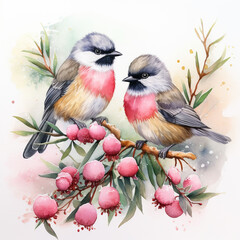 Watercolor design AI generative technology 