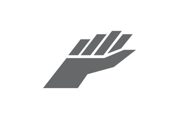 Hand Logo vector, flat design best vector icon for company