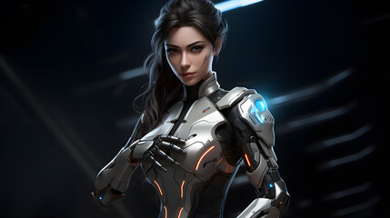 Obraz premium A futuristic Gaming Character Illustration