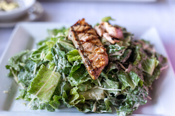 Ceasar salad with salmon