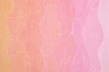 Modern Japanese washi paper texture background with abstract wave pattern in gradations of pastel colors.