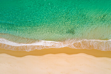 Aerial Bliss: Stunning White Sands Beach from Above