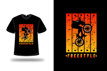 t-shirt freestyle color orange and yellow