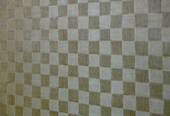 Brown and gray checkered tiles.