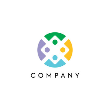 Community logo design, communication, round logo. circle logo, people logo, solution logo, gender logo, ngo logo .eps