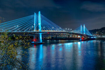 bridge at night in Portland Oregon