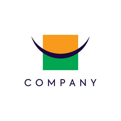 Square Company logo design, box logo,. eps