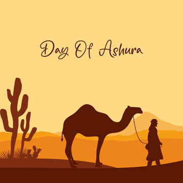 happy ashura day vector flat design illustration