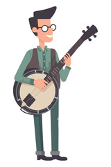 Fototapeta premium musician playing banjo