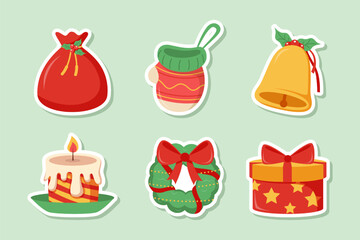 Christmas Sticker Set Collection Design
