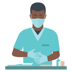 Expert surgeon performs surgery on patient