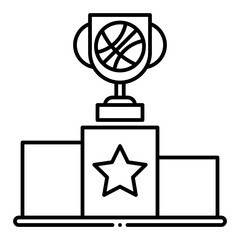 Basketball podium illustration