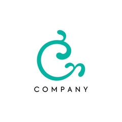 Letter C logo design, motif logo