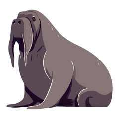 Cute fat walrus