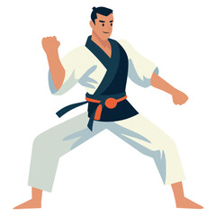 Fototapeta premium muscular athlete with Taekwondo uniform