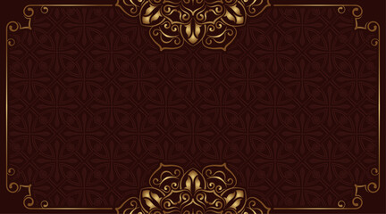 Luxury background with golden mandala ornament