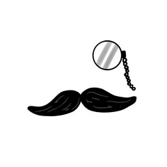 Black Moustaches with Fancy Glasses