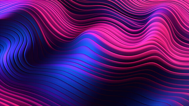 Abstract Trippy Wavy Lines Bright Colorful Background. Generative AI.