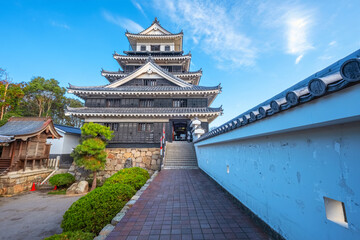 Nakatsu, Japan - Nov 26 2022: Nakatsu Castle known as one of the three mizujiro, or 