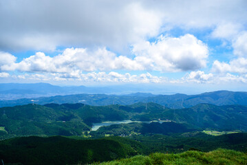 脊振山頂からの景色　太宰府、鳥栖方面