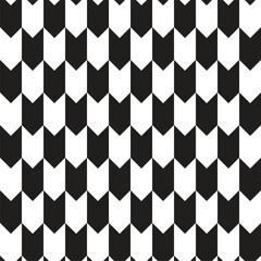 Black and white geometric seamless pattern. Vector background. Black and white texture with optical illusion effect. Print