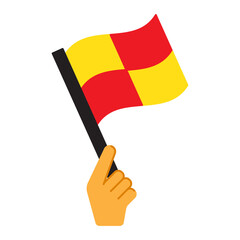 Football offside flag illustration