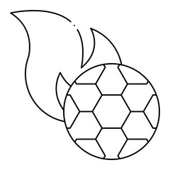 Obraz premium Football fireball illustration