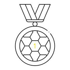Fototapeta premium Football medal illustration