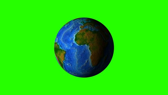 Globe animation that rotates for a greenscreen background 2