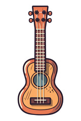 Obraz premium wooden guitar illustration