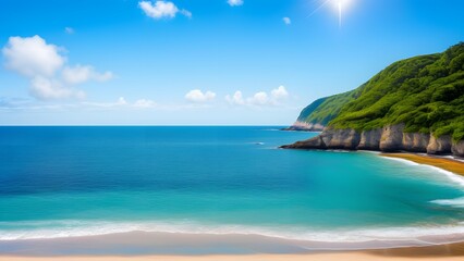 Fototapeta premium beach with blue sky