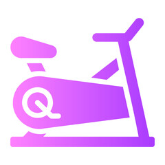 stationary bike gradient icon