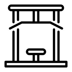 Fototapeta premium gym machine line icon